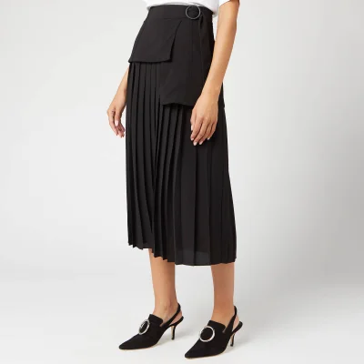 Victoria, Victoria Beckham Women's Side Tie Pleat Skirt - Black