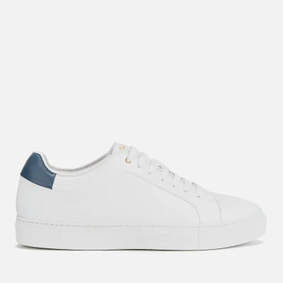 Paul Smith Men's Basso Leather Cupsole Trainers - White/Blue Tab