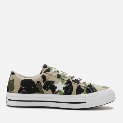 Converse Men's Archive Print One Star Ox Trainers - Candied Ginger/Piquant Green