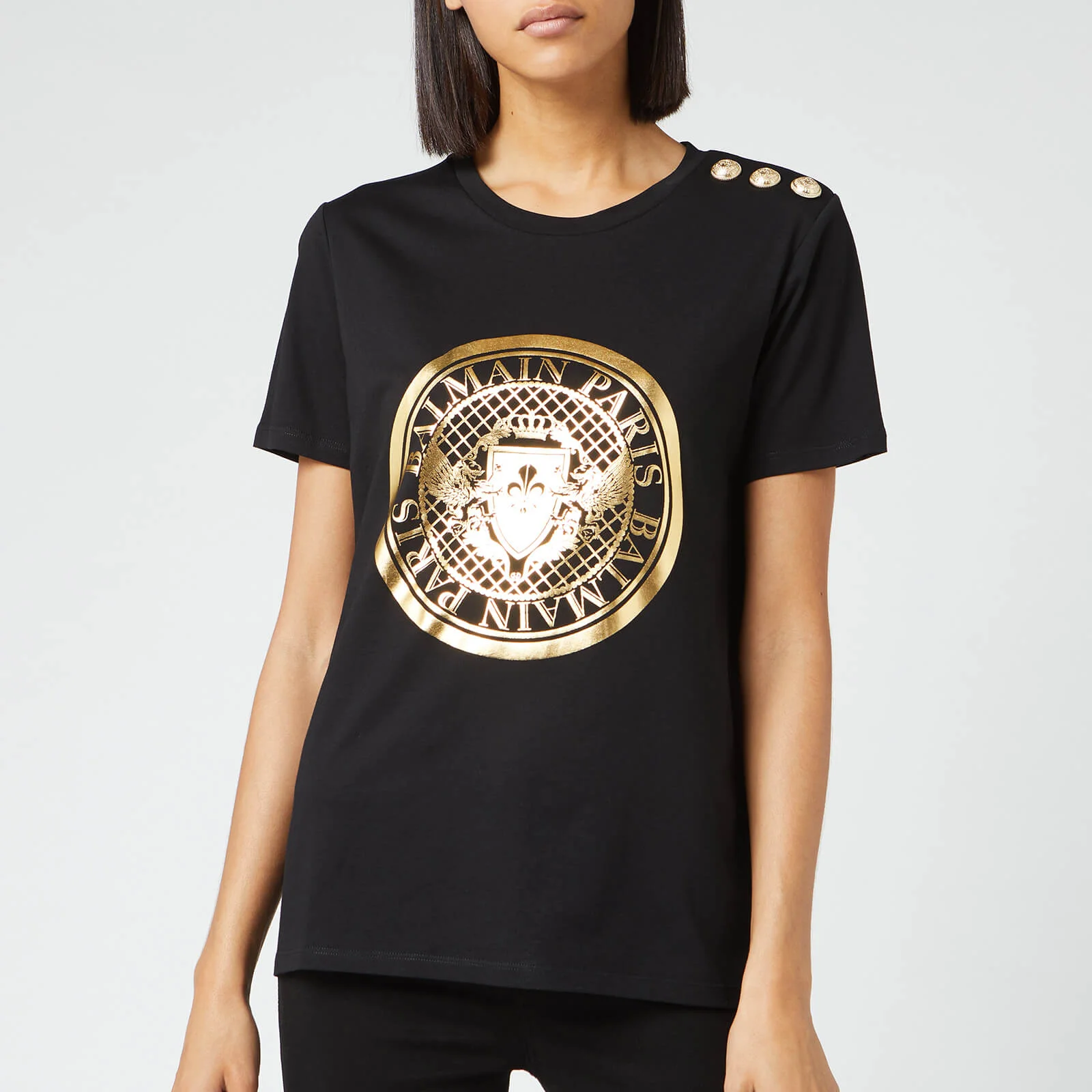 Balmain Women's Coin T-Shirt - Black Image 1