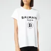 Balmain Women's Flocked Logo T-Shirt - White - Image 1
