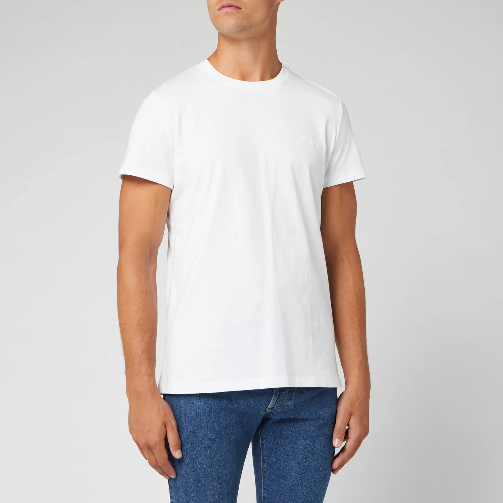 Balmain Men's Small Signature T-Shirt - Blanc Image 1