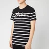 Balmain Men's Striped Signature Balmain T-Shirt - Noir/Blanc - Image 1