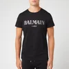 Balmain Men's Paris Silver Logo T-Shirt - Noir - Image 1