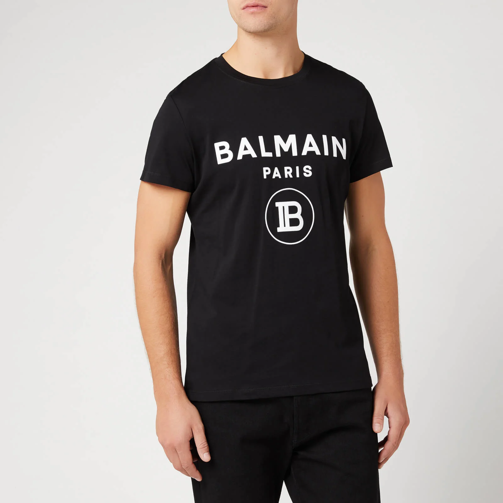 Balmain Men's T-Shirt with Logo Print - Noir Image 1