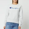 Champion Women's Big Script Sweatshirt - Grey Marl - Image 1