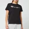 Champion Women's Big Script Crew Neck Short Sleeve T-Shirt - Black - Image 1