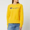 Champion Women's Big Script Sweatshirt - Golden Rod - Image 1