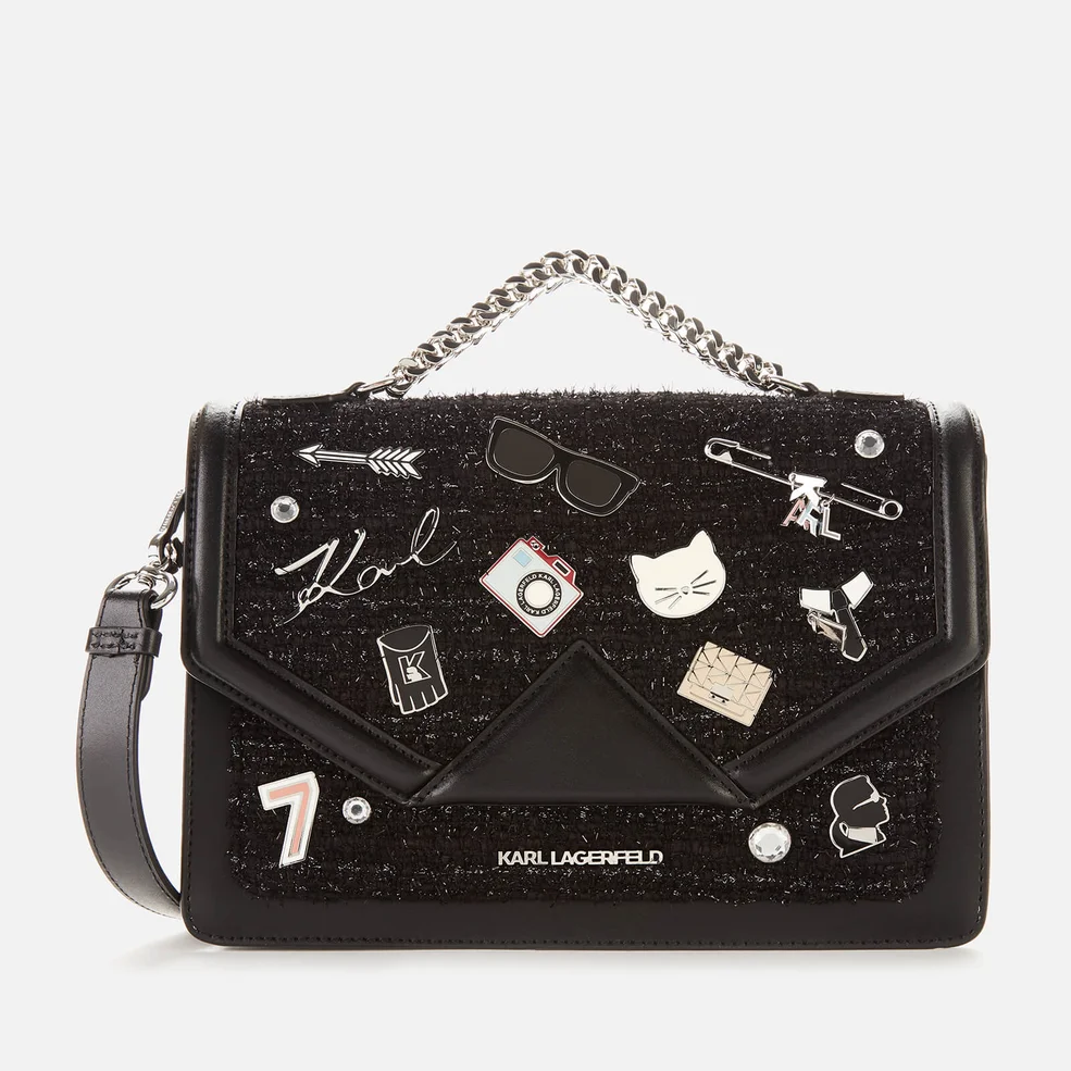 Karl Lagerfeld Women's K/Klassik Pins Shoulder Bag - Black Image 1