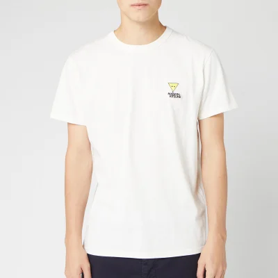 Maison Kitsuné Men's T-Shirt Smiley Fox Patch - White