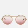Alexander McQueen Men's Metal Round Frame Sunglasses - Havana/Gold - Image 1