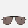Alexander McQueen Men's Metal Aviator Style Sunglasses - Grey - Image 1