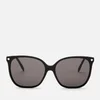 Alexander McQueen Women's Square Frame Acetate Sunglasses - Black/Grey - Image 1