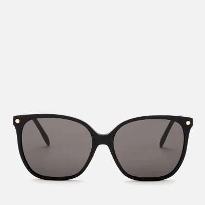 Alexander McQueen Women's Square Frame Acetate Sunglasses - Black/Grey