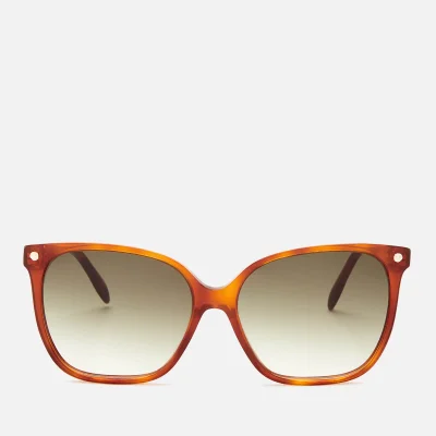 Alexander McQueen Women's Square Frame Acetate Sunglasses - Havana/Green
