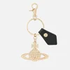 Vivienne Westwood Women's Gadget Hammered Orb Light Gold Keyring - Black - Image 1