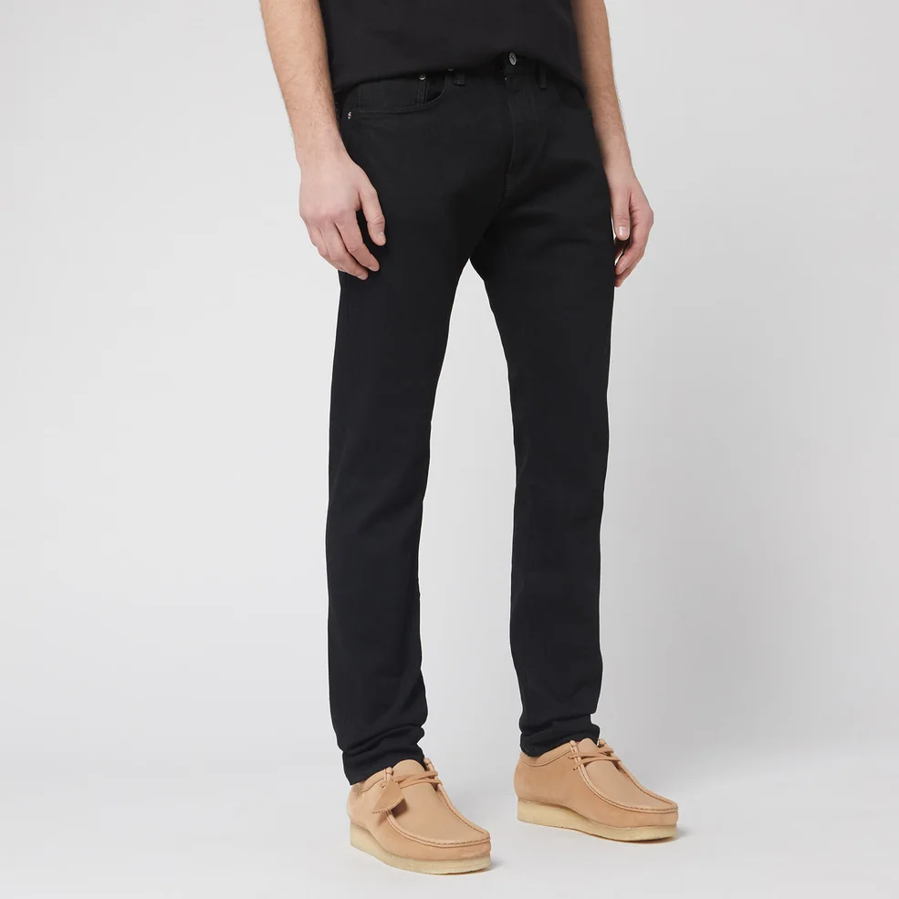 Edwin Men's Slim Tapered Kaihara Jeans - Black Rinsed Image 1