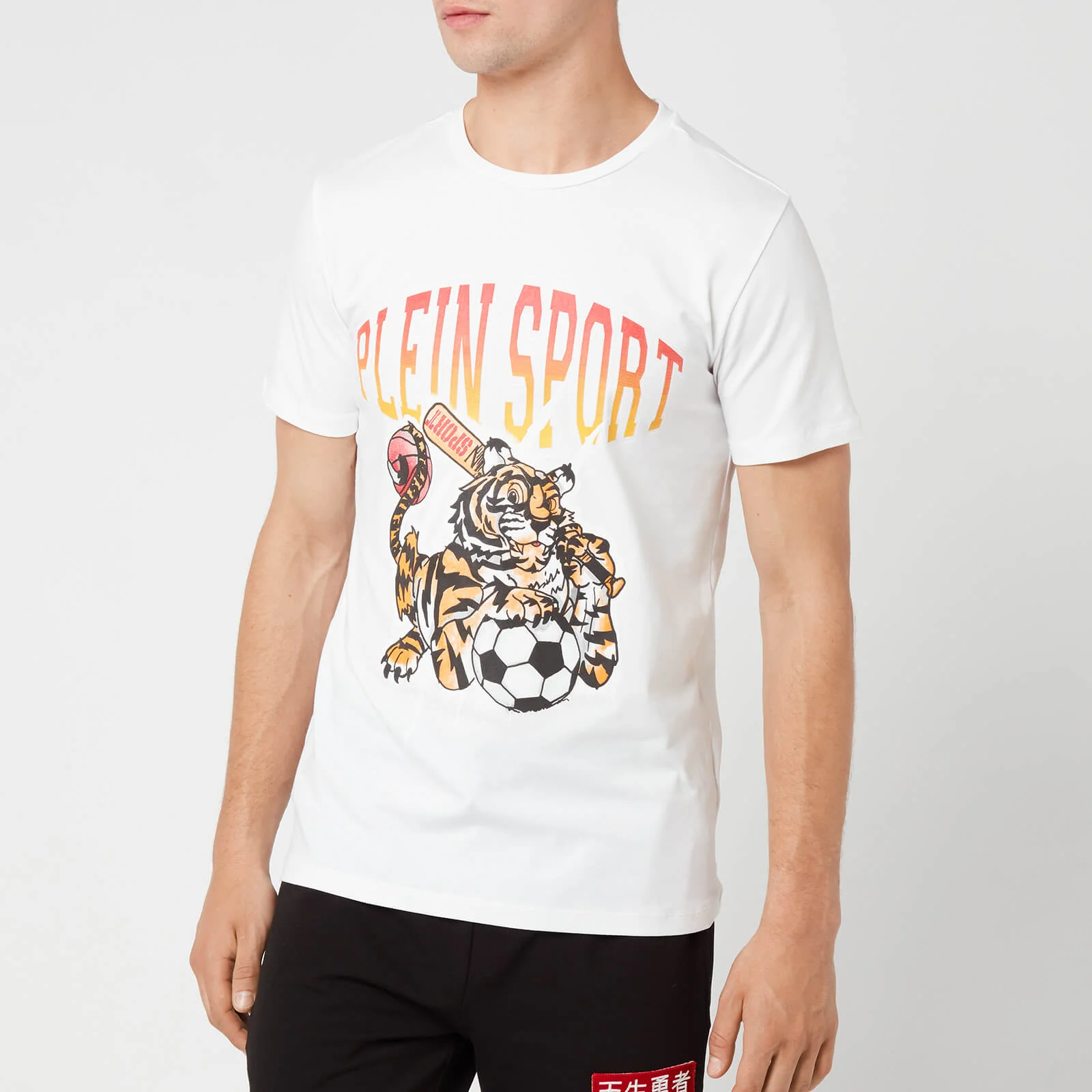 Plein Sport Men's Crew Neck Tiger T-Shirt - White Image 1