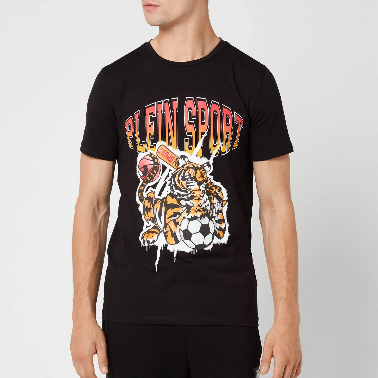Plein Sport Men's Crew Neck Tiger T-Shirt - Black Image 1