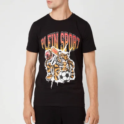 Plein Sport Men's Crew Neck Tiger T-Shirt - Black