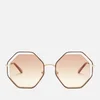 Chloé Women's Poppy Octagon Frame Sunglasses - Havana/Peach - Image 1