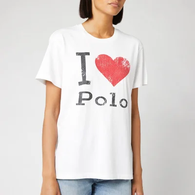 Polo Ralph Lauren Women's Big Heart Short Sleeve T-Shirt - White