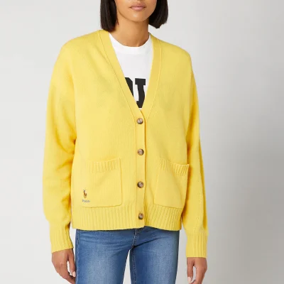 Polo Ralph Lauren Women's Long Sleeve Cardigan - Racing Yellow