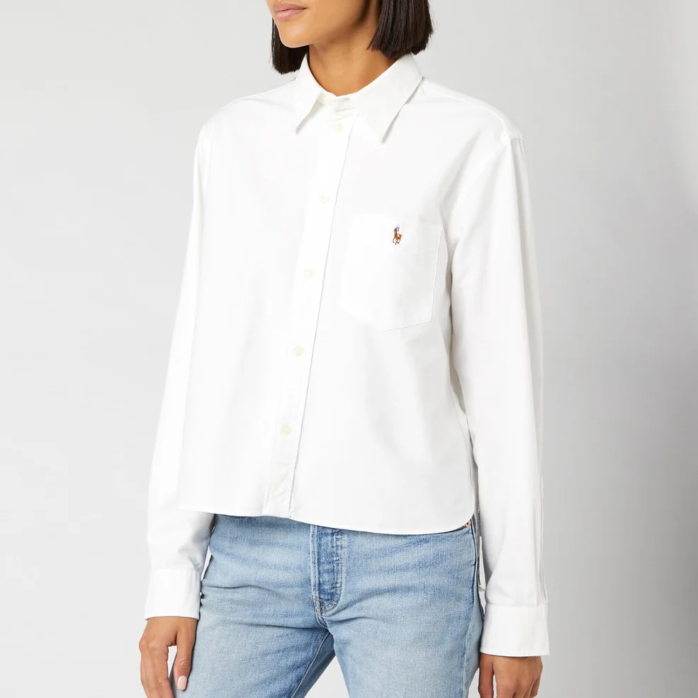 Polo Ralph Lauren Women's Polo Long Sleeve Shirt - BSR White Image 1