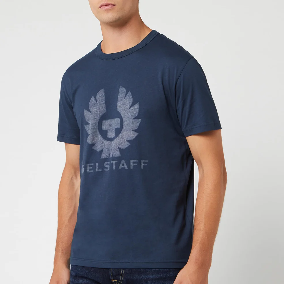 Belstaff Men's Coteland Reflective Logo T-Shirt - Navy Image 1