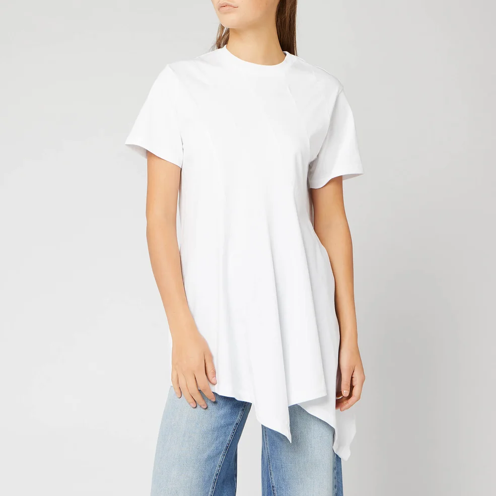 JW Anderson Women's Panelled Handkerchief T-Shirt - White Image 1