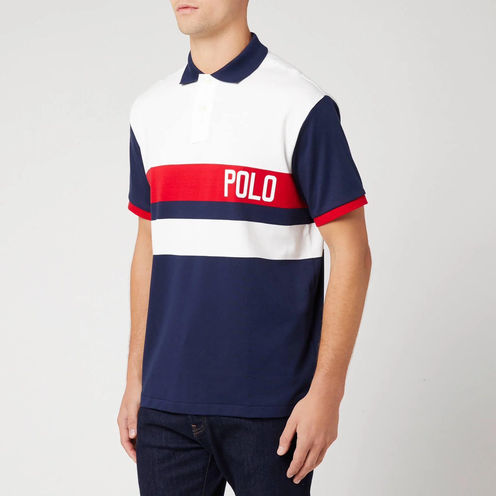 Polo Ralph Lauren Men's Short Sleeve Polo Shirt - White Multi Image 1