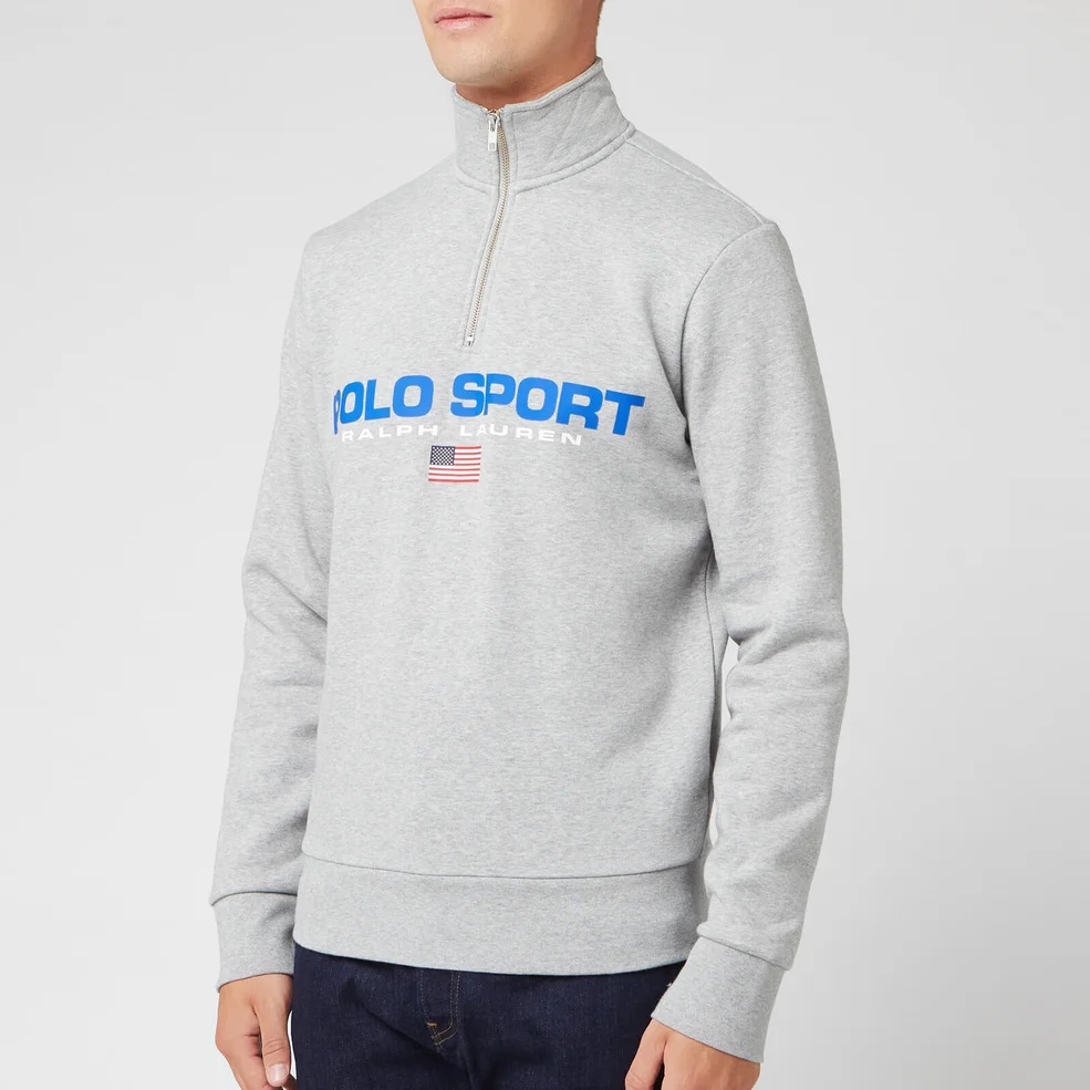 Polo Sport Ralph Lauren Men's Quarter Zip Sweatshirt - Heather Image 1