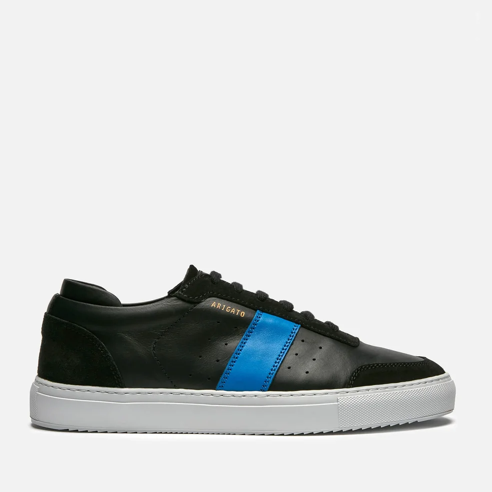 Axel Arigato Men's Dunk Leather Trainers - Black/Blue Image 1