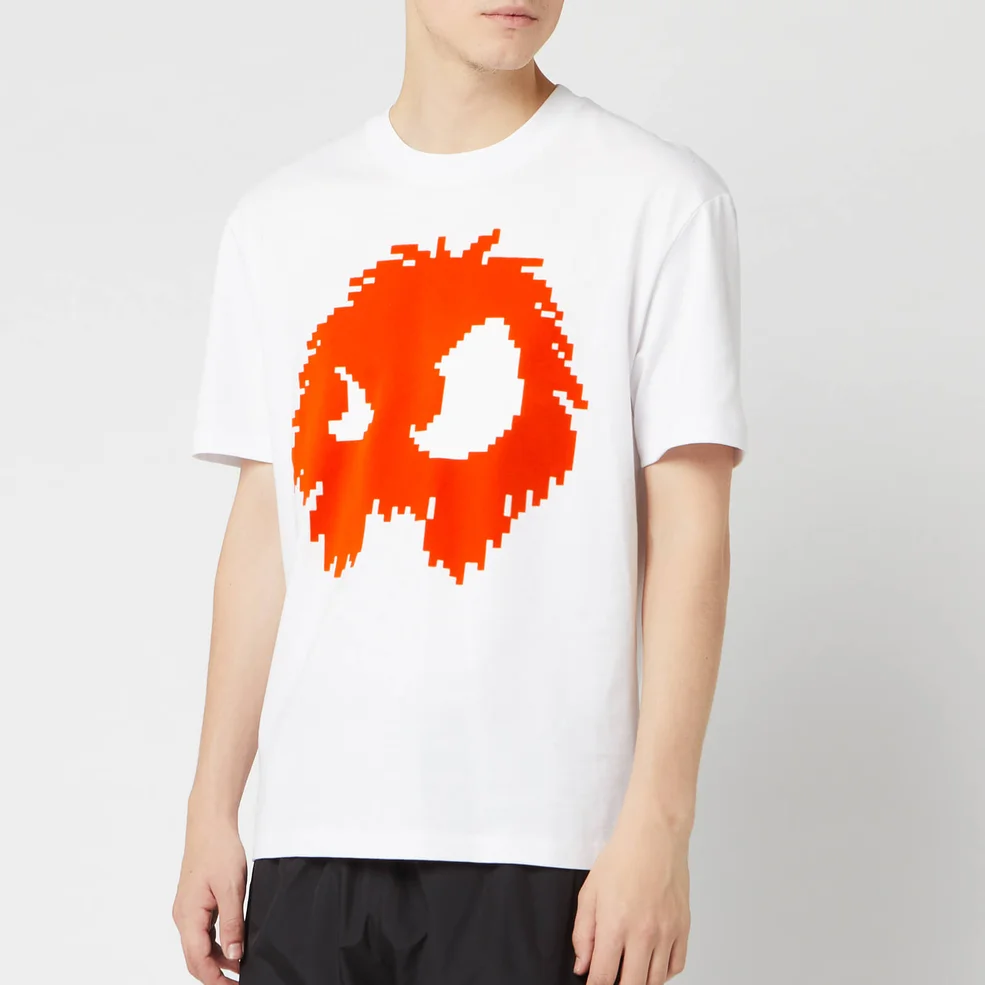 McQ Alexander McQueen Men's Dropped Shoulder Monster T-Shirt - Optic White Image 1
