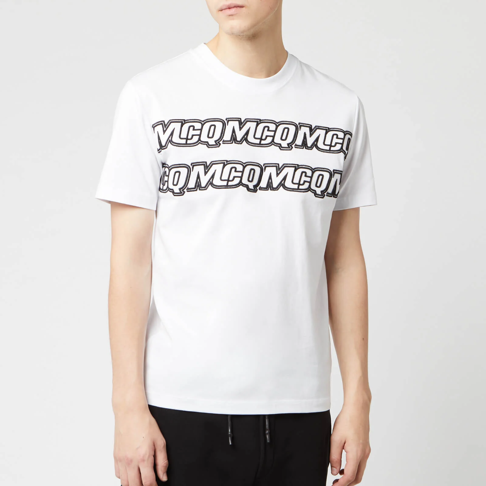 McQ Alexander McQueen Men's Hyper McQ Repeat T-Shirt - Optic White Image 1