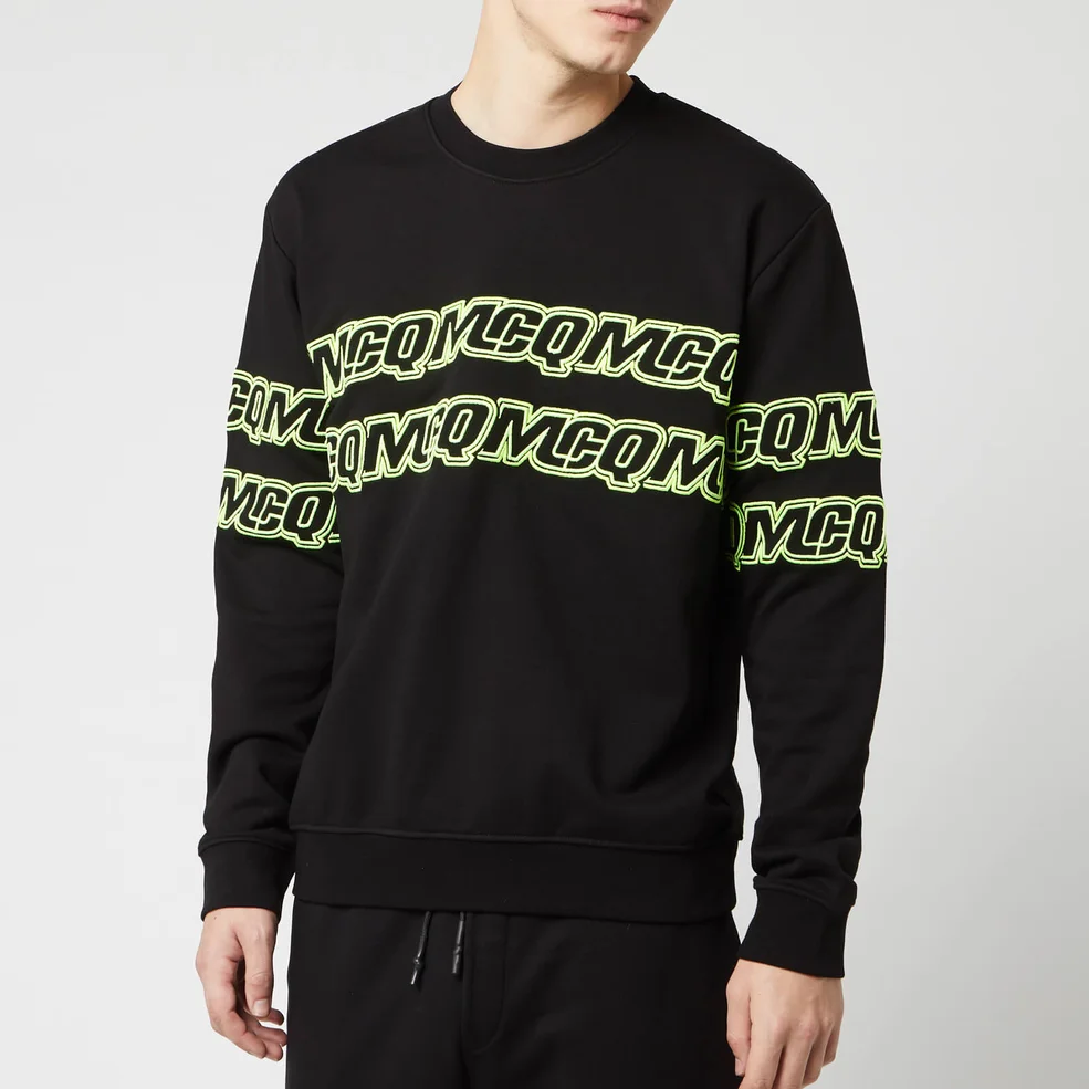 McQ Alexander McQueen Men's McQ Repeat Sweatshirt - Darkest Black Image 1
