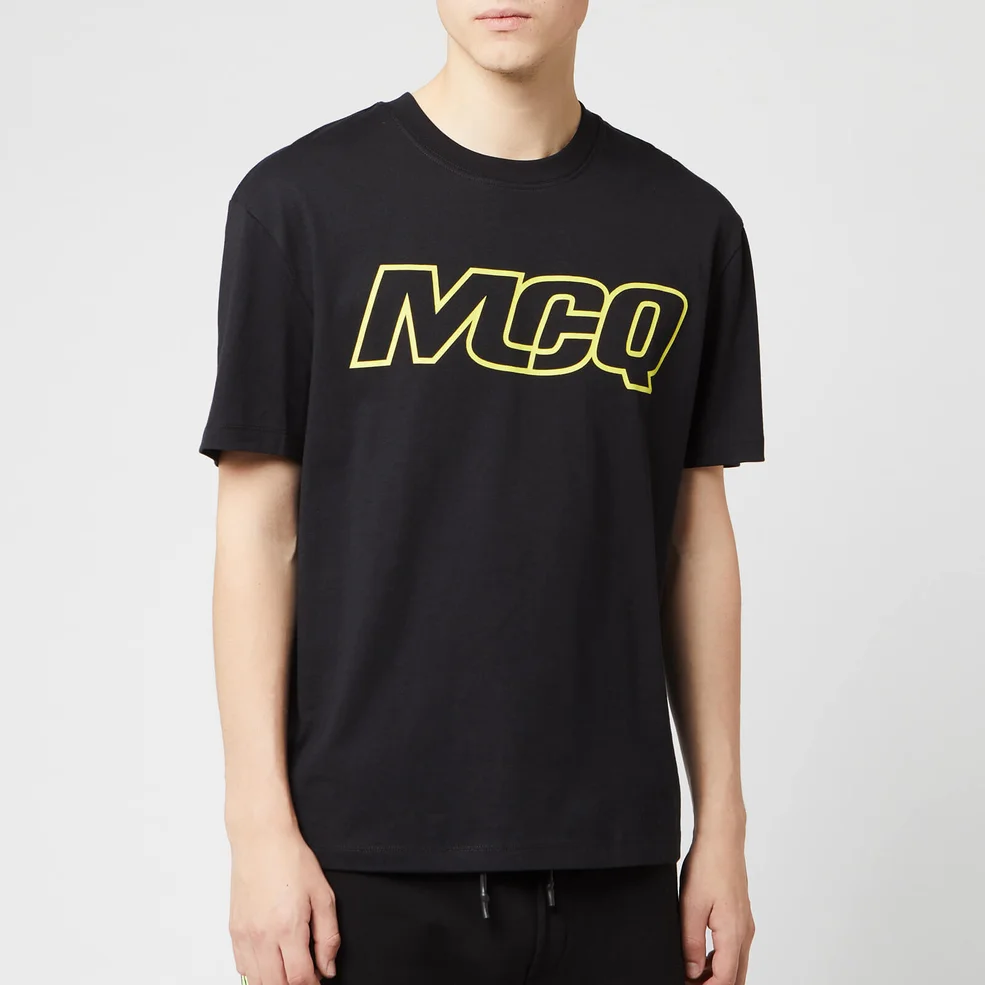 McQ Alexander McQueen Men's Dropped Shoulder McQ T-Shirt - Darkest Black Image 1