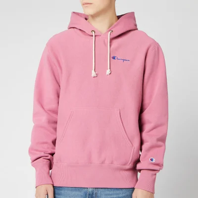Champion Men's Small Script Hooded Sweatshirt - Pink