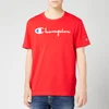 Champion Men's Big Script Crew Neck T-Shirt - Red - Image 1