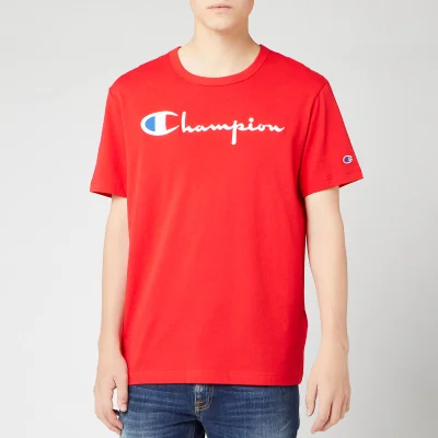 Champion Men's Big Script Crew Neck T-Shirt - Red