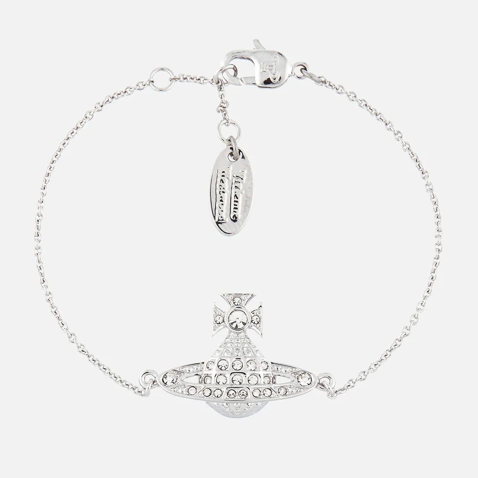 Vivienne Westwood Women's Minnie Bas Relief Bracelet - Rhodium Crystal Image 1