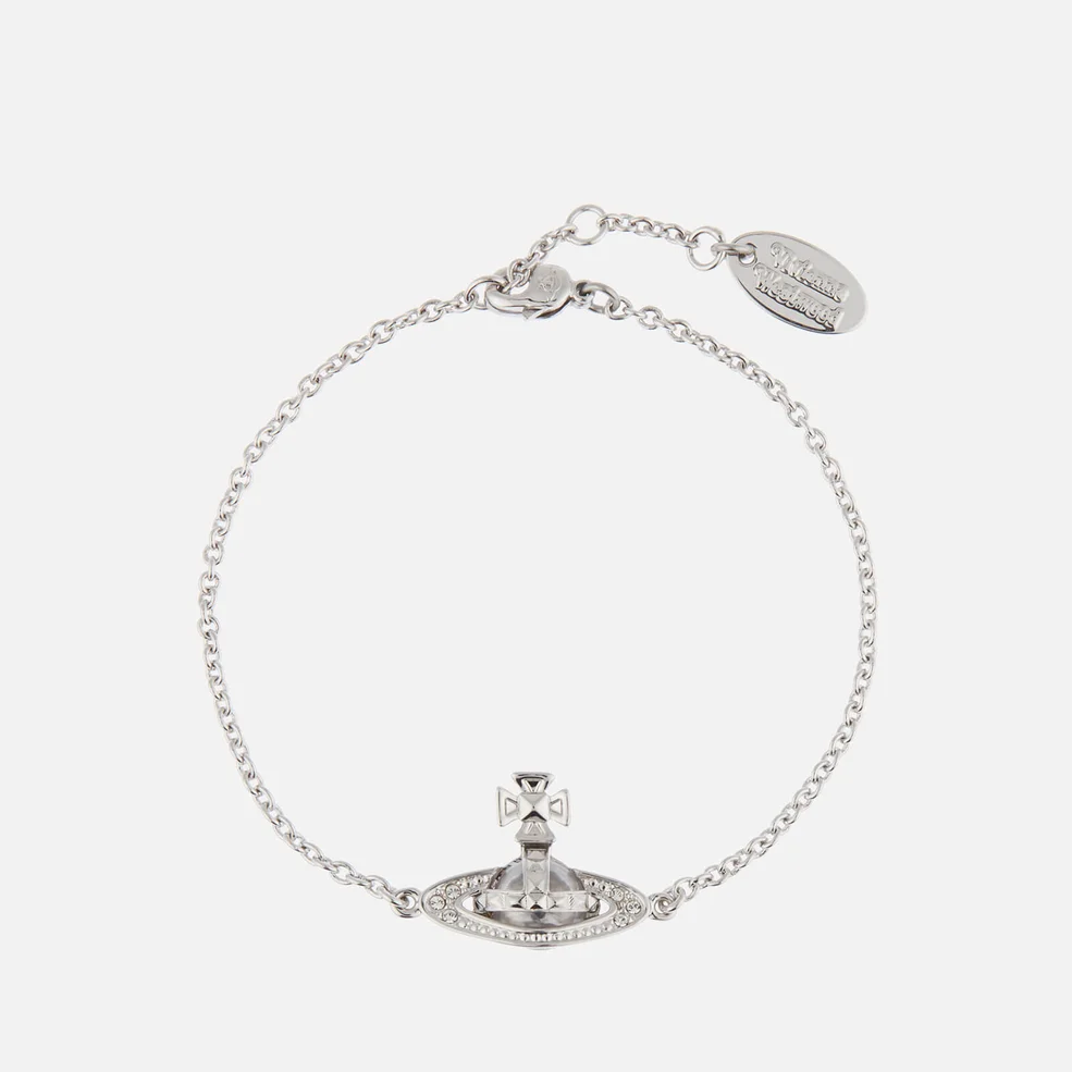 Vivienne Westwood Women's Pina Bas Relief Bracelet - Rhodium Crystal Image 1