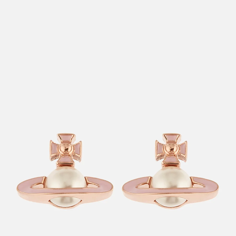 Vivienne Westwood Women's Iris Bas Relief Earrings - Pink Gold Pearl Pale Pink Image 1