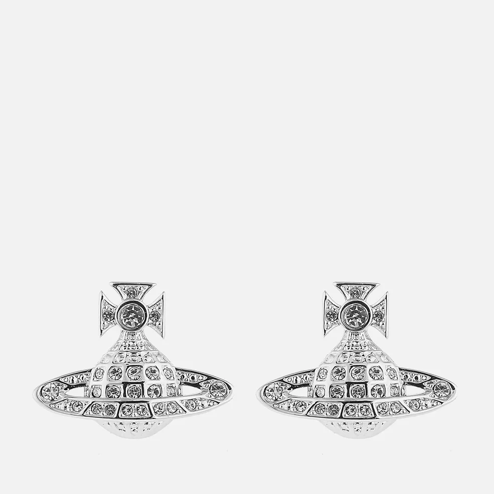 Vivienne Westwood Women's Minnie Bas Relief Earrings - Rhodium Crystal Image 1