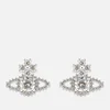 Vivienne Westwood Women's Valentina Orb Earrings - Rhodium White CZ - Image 1