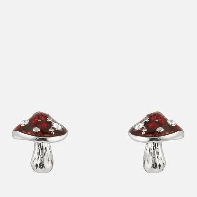 Vivienne Westwood Women's Orla Stud Earrings - Rhodium Crystal Red