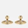 Vivienne Westwood Women's Pina Bas Relief Earrings - Gold Crystal - Image 1