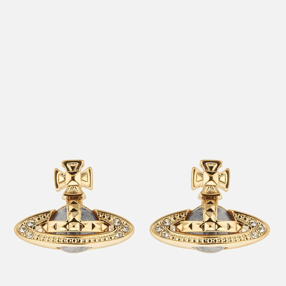 Vivienne Westwood Women's Pina Bas Relief Earrings - Gold Crystal Image 1