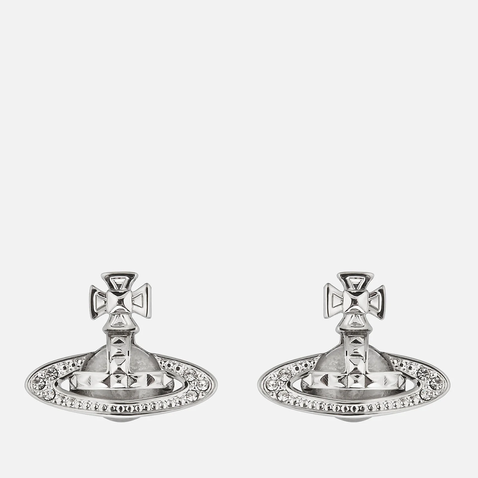 Vivienne Westwood Women's Pina Bas Relief Earrings - Rhodium Crystal Image 1