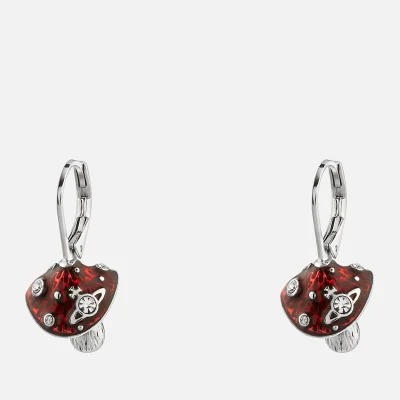 Vivienne Westwood Women's Orla Drop Earrings - Rhodium Crystal Red